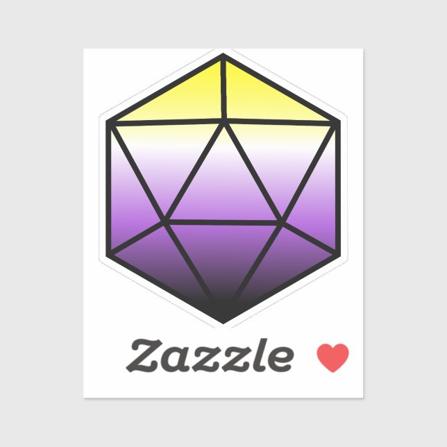 Geometrisches D20-NB-Flag Aufkleber (Blatt)