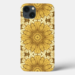 Geometrisches Daisy Muster in Mustard Gold Case-Mate iPhone Hülle