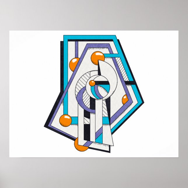 Geometrisches Deko Konstruktivist (Vorne)