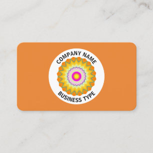 Geometrisches Design 260614(02) - Orange #EA8430 Visitenkarte