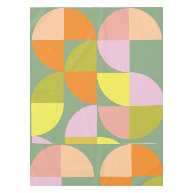 Geometrisches Design aus der Mitte des Jahrhundert Tischdecke (Vorderseite)