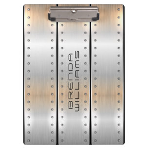 Geometrisches Design aus gebürstetem Aluminium Klemmbrett