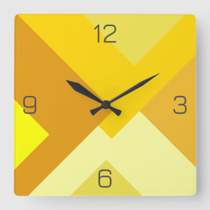 Geometrisches Design der mehrschichtigen soliden g Quadratische Wanduhr