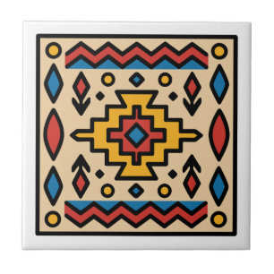 Geometrisches Design der südwestlichen indianische Fliese