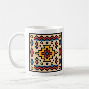 Geometrisches Design der südwestlichen Native Amer Kaffeetasse