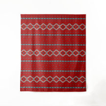 Geometrisches Design der Südwestmesas Rot und Türk