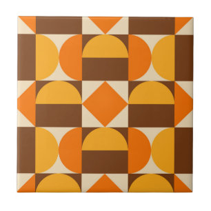 Geometrisches Design des Retro-Mittelzentrums Fliese