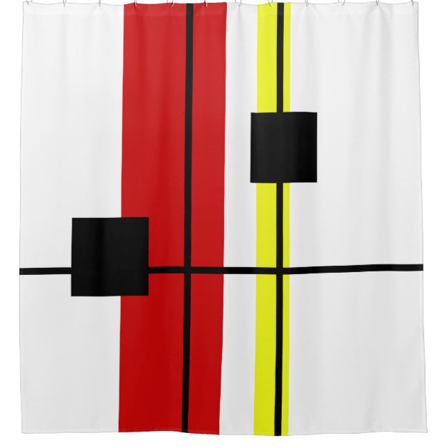 Geometrisches Design Duschvorhang (Vorderseite)