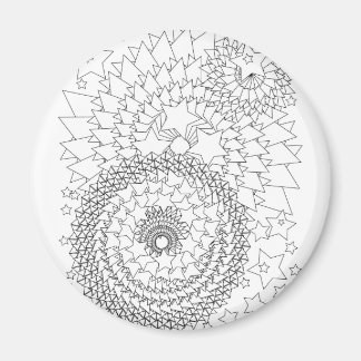Geometrisches Design für Erwachsene Magnet