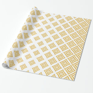 Geometrisches Design für Gold Glitzer Geschenkpapier
