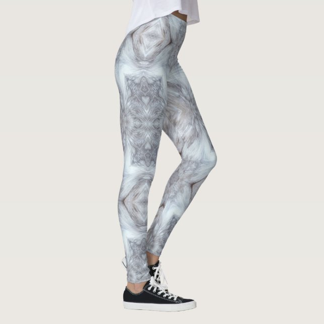 Geometrisches Design für Grauwölfe Leggings (Rechts)