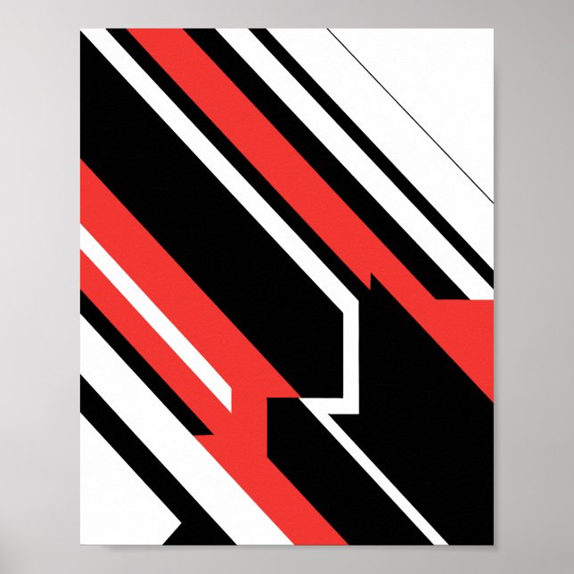 Geometrisches Design mit hohem Farbkontrast Poster (Vorne)