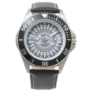 Geometrisches Design mit Zitat Armbanduhr