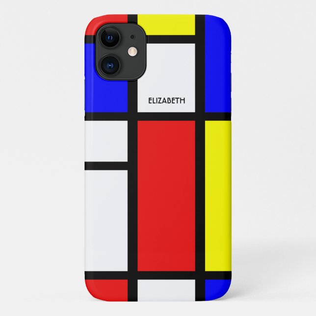 Geometrisches Design Mondrian  Moderne Kunst Case-Mate iPhone Hülle (Rückseite)