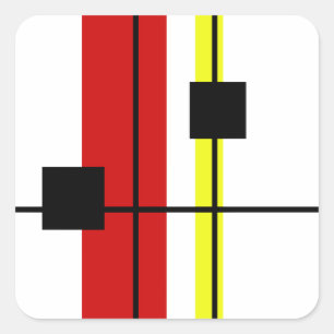 Geometrisches Design Quadratischer Aufkleber
