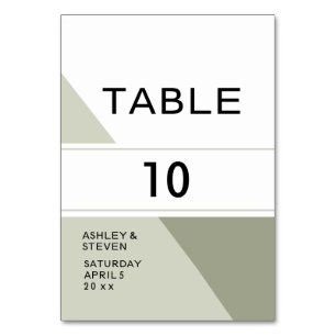 Geometrisches Design Tischnummer