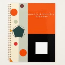 Geometrisches Design Wochen- und Monatsplaner