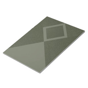 Geometrisches Diamantpeak Moss Grünes Notepad Notizblock