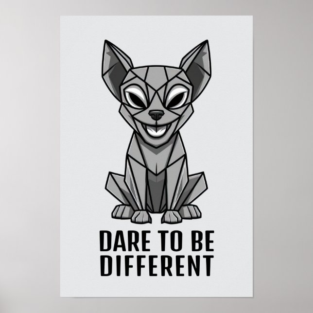 Geometrisches Dog Poster (Vorne)