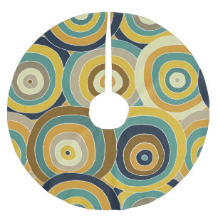 Geometrisches Doodle: Lebhafter nahtloser Hintergr Polyester Weihnachtsbaumdecke