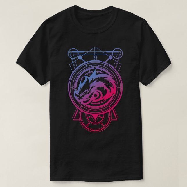 Geometrisches Dragon T-Shirt (Design vorne)