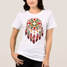 Geometrisches Dreamcatcher-Design Tri-Blend Shirt