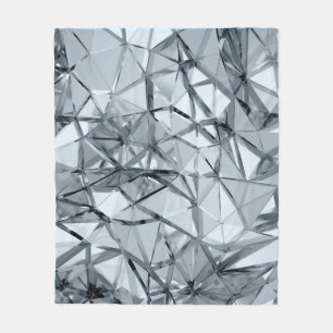 Geometrisches, dreidimensionales goldenes Metall Fleecedecke