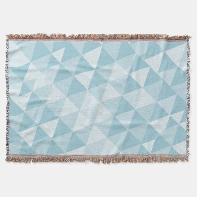 Geometrisches Dreieck Blau Modernes Abstrakt Decke (Vorderseite)