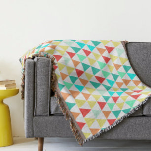 Geometrisches Dreieck Mint Aqua Koralle Modern Abs Decke