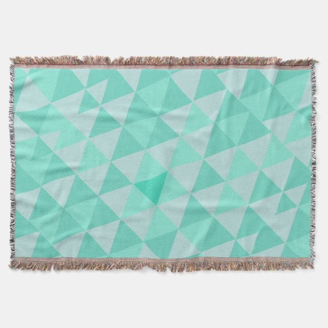 Geometrisches Dreieck Minze Moderne Abstrakt Decke (Vorderseite)