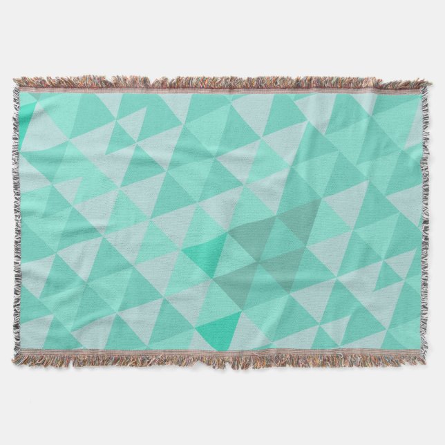 Geometrisches Dreieck Minze Moderne Abstrakt Decke (Vorderseite)