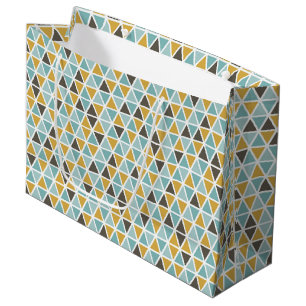 Geometrisches Dreieck-Muster Große Geschenktüte