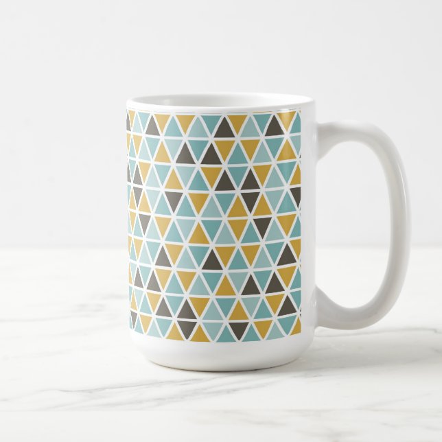 Geometrisches Dreiecksmuster Kaffeetasse (Rechts)