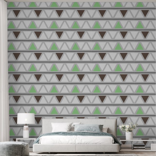 Geometrisches Dreiecksmuster Tapete (Schlafzimmer)