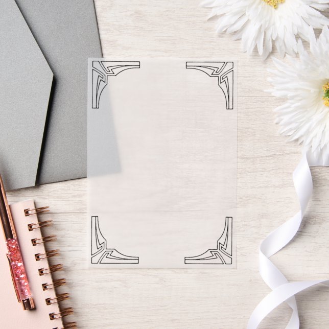 Geometrisches Eckleiste Elegantes Minimalistisches (Hochzeit)