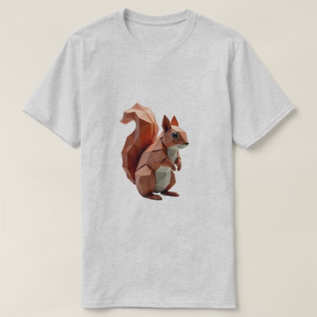 Geometrisches Eichhörnchen T-Shirt (Design vorne)