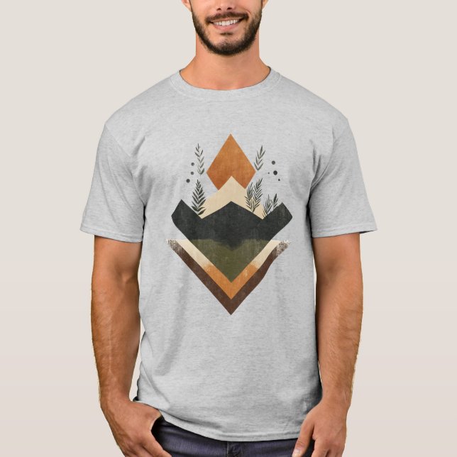 Geometrisches Erdelement T-Shirt (Vorderseite)