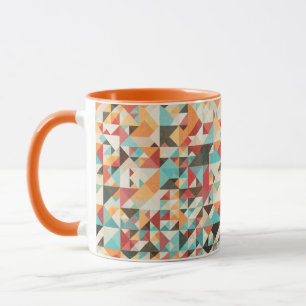 Geometrisches Erdton Tasse
