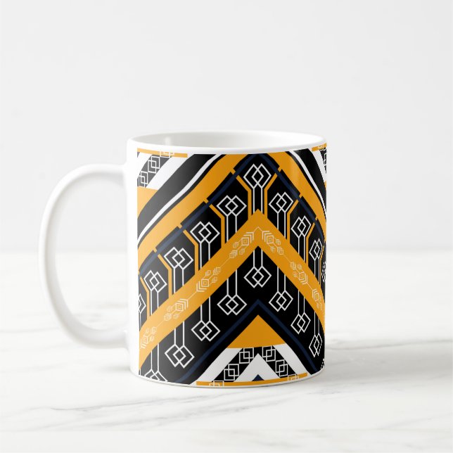 Geometrisches ethnisch orientalisches Muster Kaffeetasse (Links)
