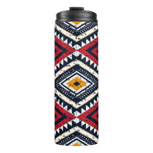 Geometrisches ethnisch orientalisches nahtloses Mu Thermosbecher