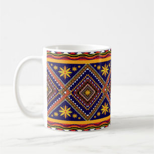 Geometrisches ethnisches orientalisches Ikat-Muste Kaffeetasse