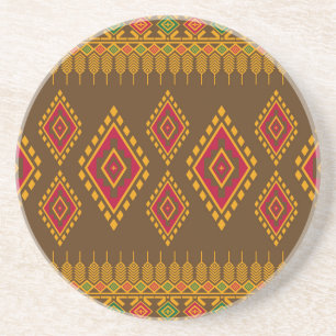 Geometrisches, ethnisches, traditionelles Design, Getränkeuntersetzer
