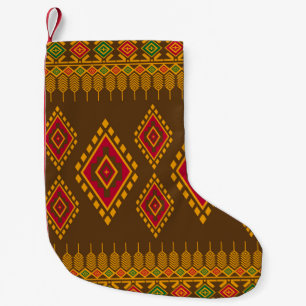 Geometrisches, ethnisches, traditionelles Design, Kleiner Weihnachtsstrumpf
