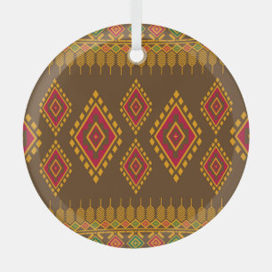 Geometrisches, ethnisches, traditionelles Design, Ornament Aus Glas