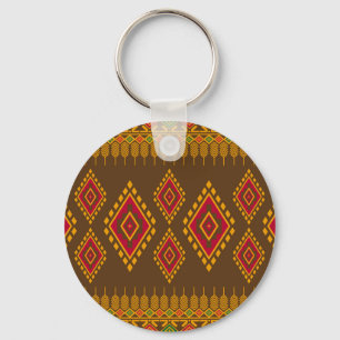 Geometrisches, ethnisches, traditionelles Design, Schlüsselanhänger
