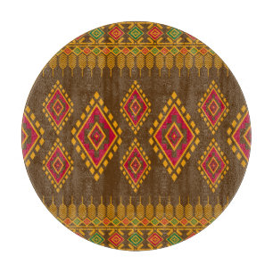Geometrisches, ethnisches, traditionelles Design, Schneidebrett