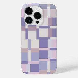 Geometrisches Farbblockmuster - Lila und Latte Case-Mate iPhone 14 Pro Hülle