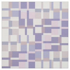 Geometrisches Farbblockmuster - Lila und Latte Stoff