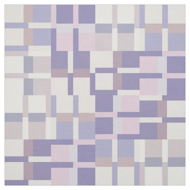 Geometrisches Farbblockmuster - Lila und Latte Stoff (Muster)