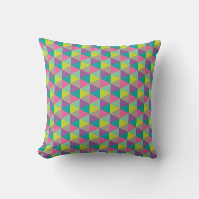 Geometrisches farbiges Hexagon Modernes Muster Kissen (Vorderseite)